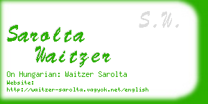 sarolta waitzer business card